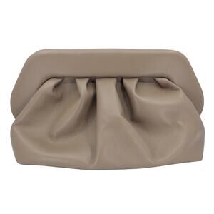 THEMOIRE Bios Baguette Vegan Leather Clutch - Dusty Brown